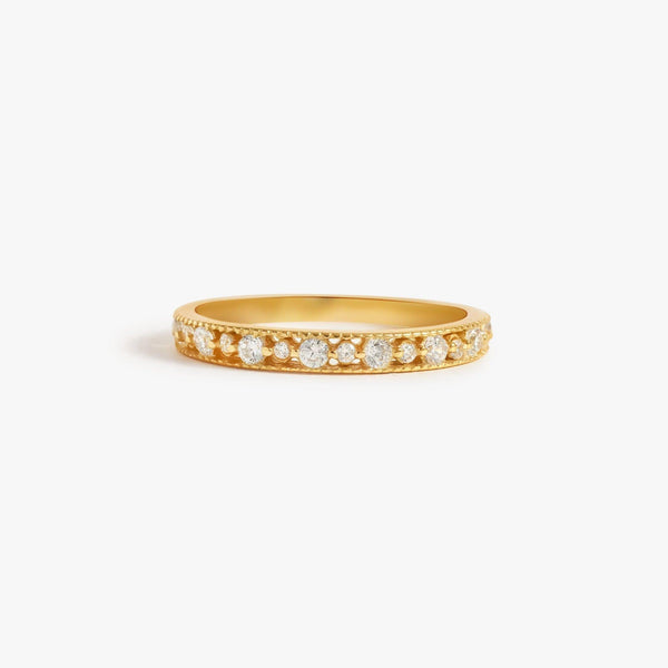 Simple Crystal 3A CZ Band Ring