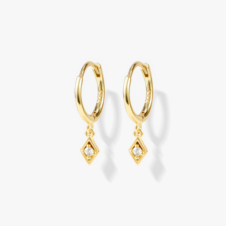 rhombus hoop earrings