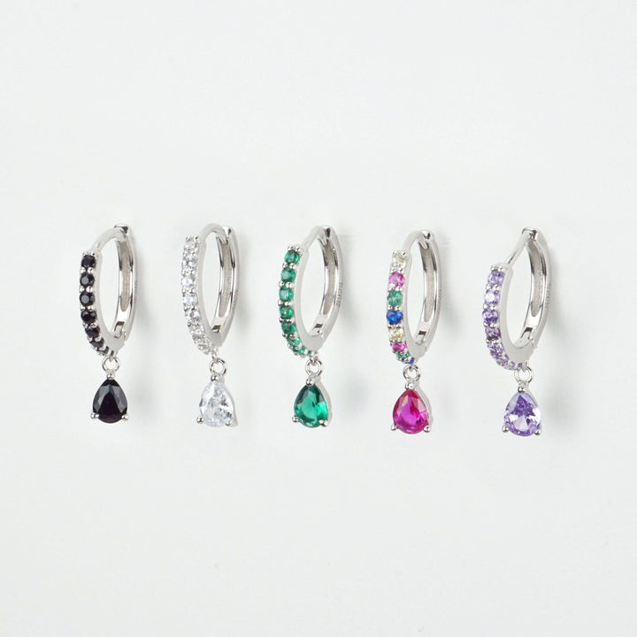 emerald teardrop earrings