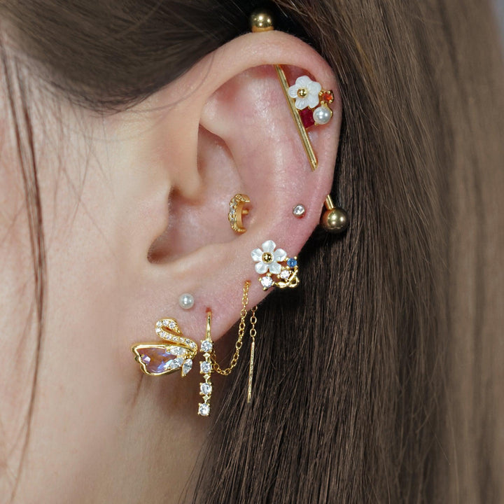 swan earrings