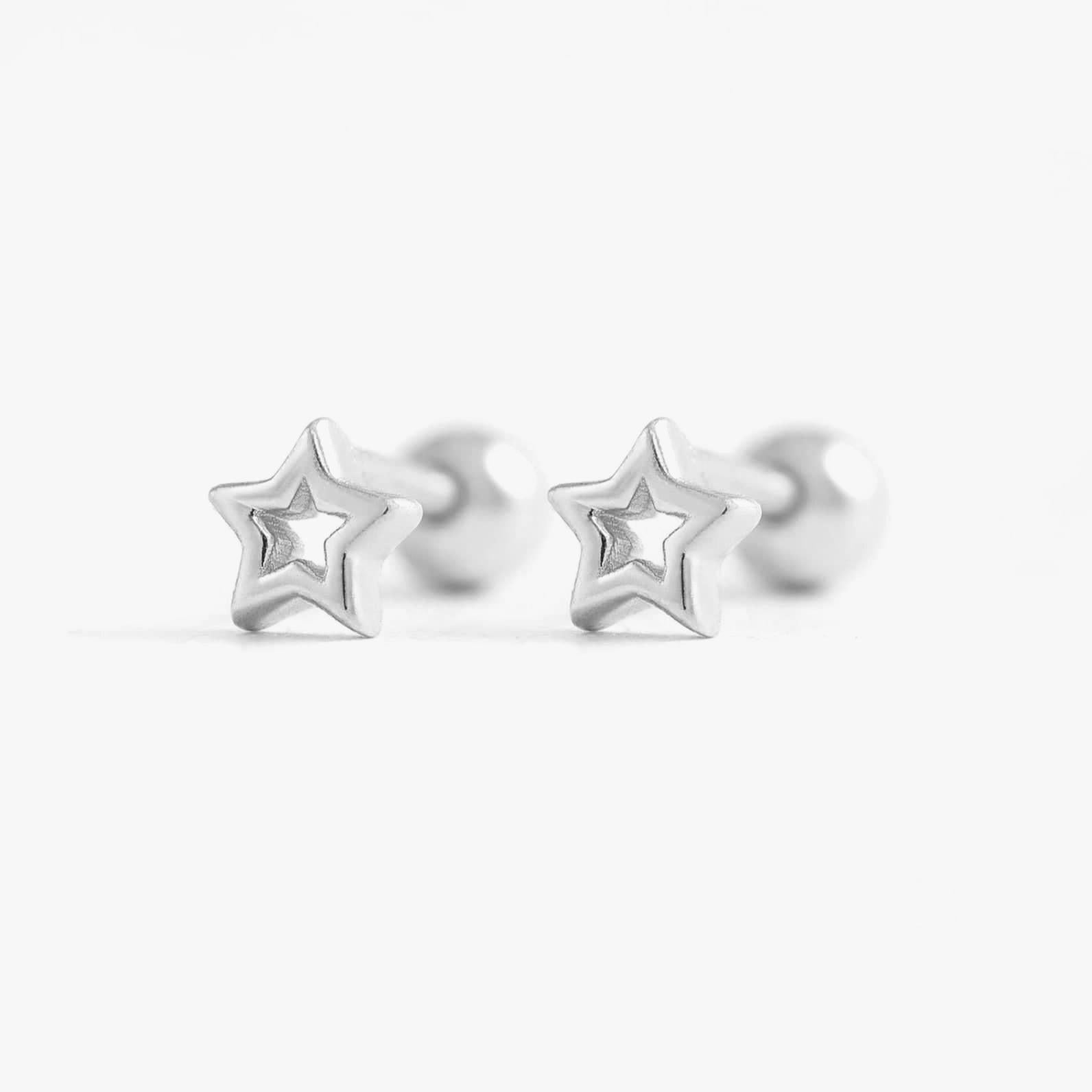 Small Plain Twilight Screw Back Earrings