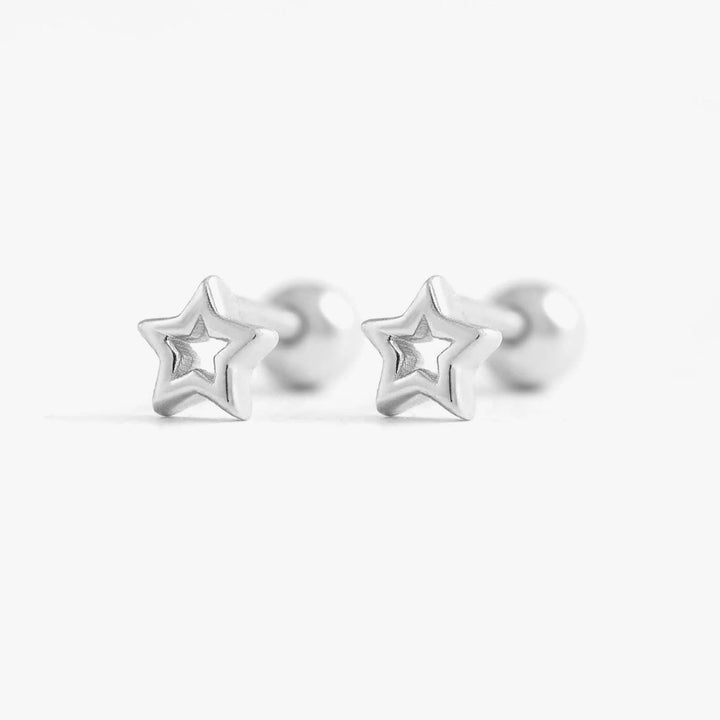 Small Plain Twilight Screw Back Earrings-EricaJewels