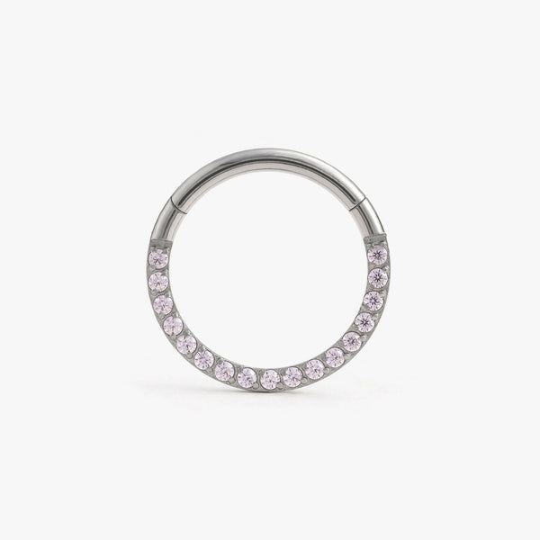 Titanium Pink 3A CZ Daith Jewelry & Septum Rings