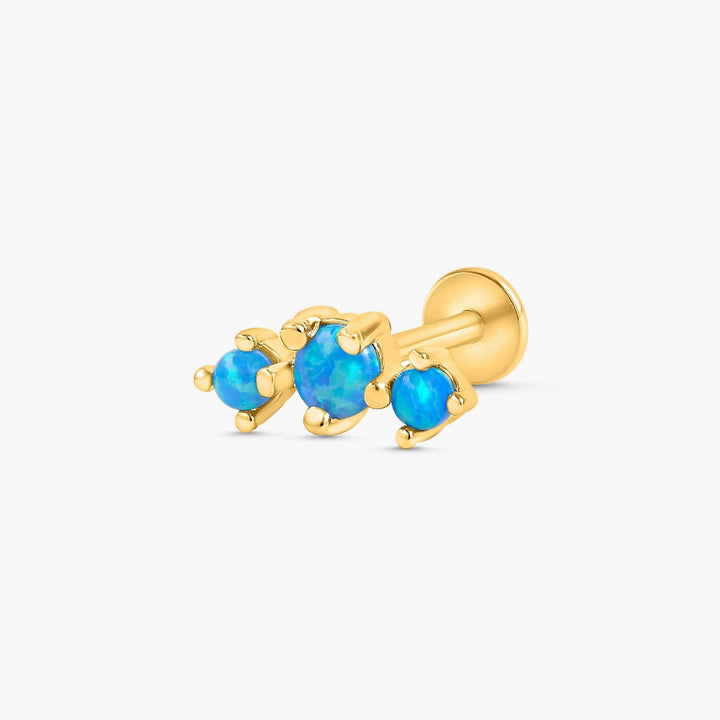 Blue Opal Stud Earrings - EricaJewels