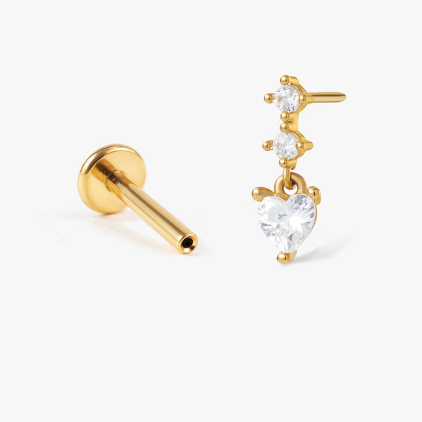heart drop earrings