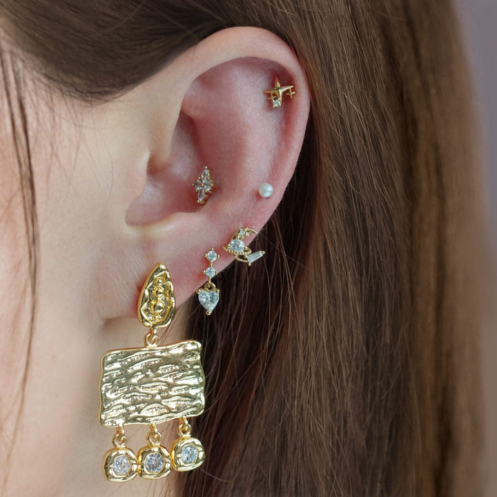 gold stud earrings for women